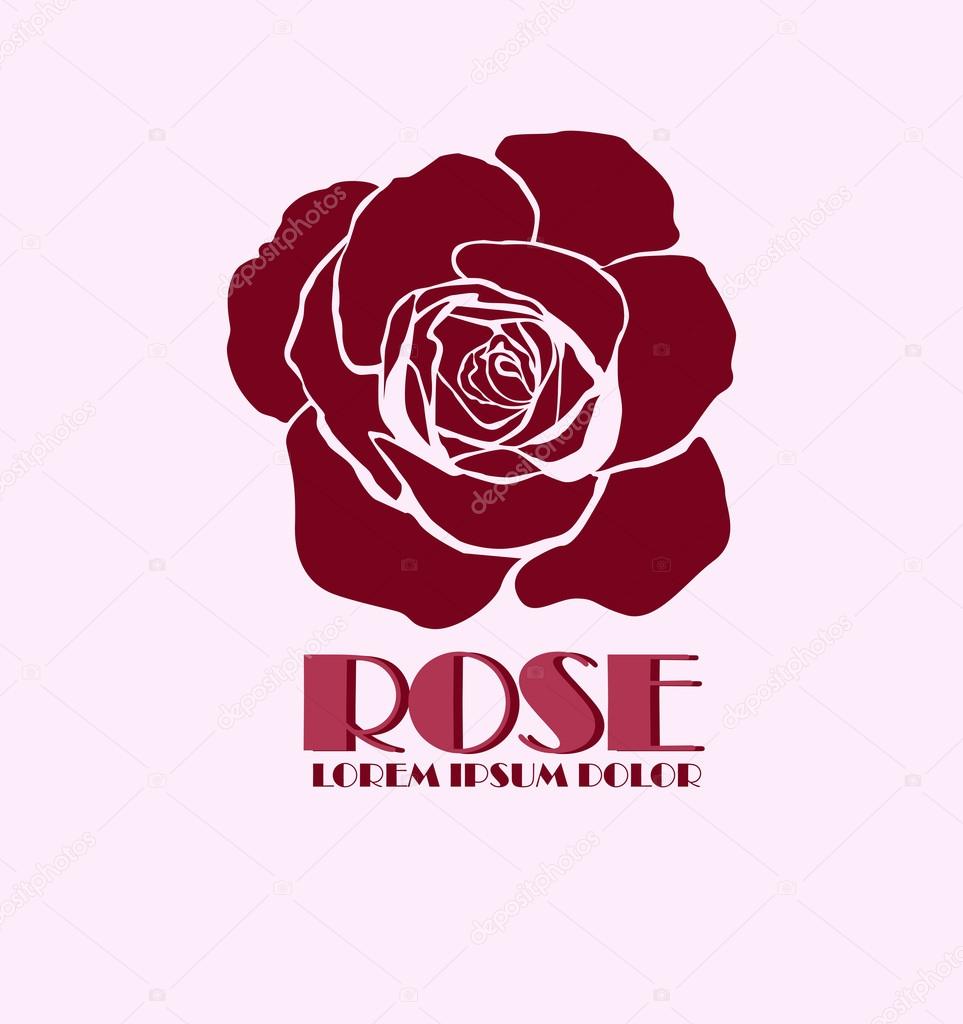 Rose logo design template