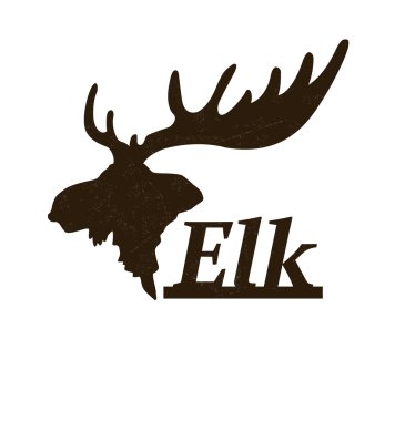 Elk logo design template clipart