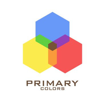 Primary color logo design template clipart