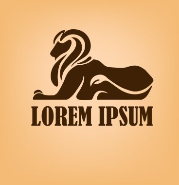 yalancı aslan logo tasarım şablonu