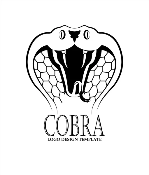 코브라 로고 디자인 서식 파일 — 스톡 벡터