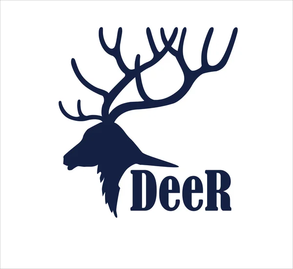 Deer logo design template — Stock Vector