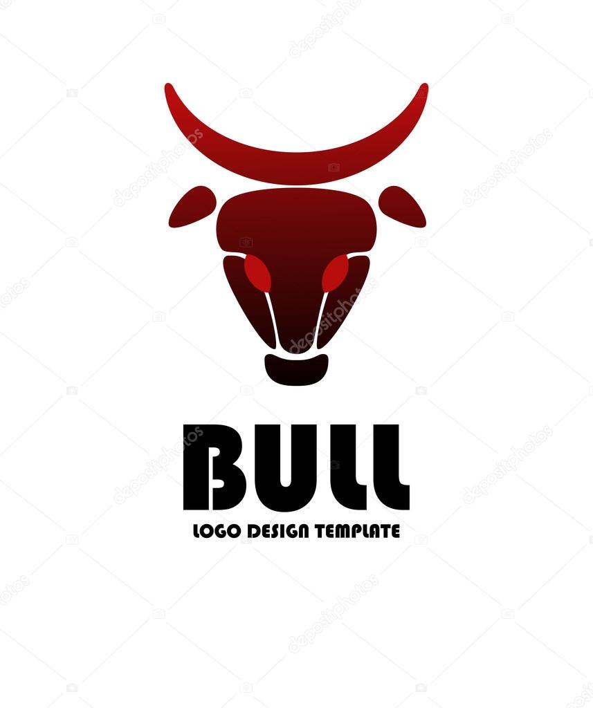 Bull logo design template