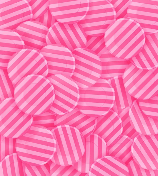 Lots of pink candies — Stock Vector