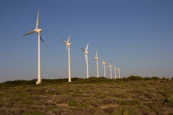 Clean and natural energy wind turbines Stock Picture