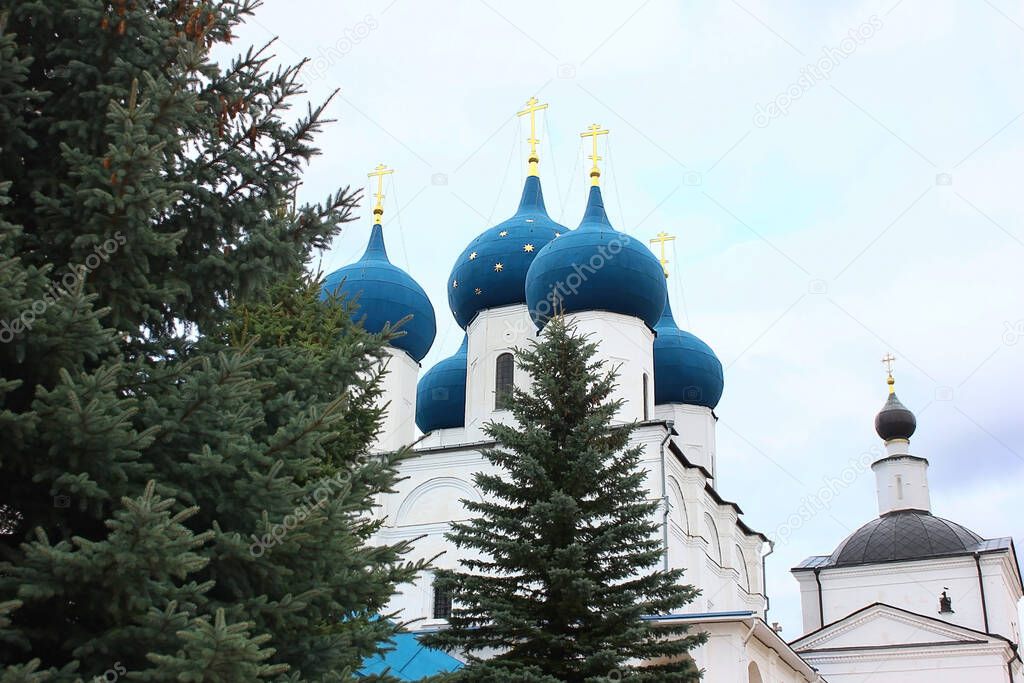 October 24, 2020, Russia, Moscow region, the city of Serpukhov. Vysotsky monastery.
