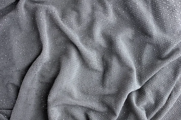 Silver Tone Fabric Beading Metallic Gray Background — Stock Photo, Image