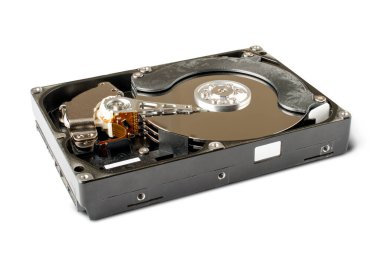 Disk kırpma yolu olan beyaz bir arkaplanda izole edildi