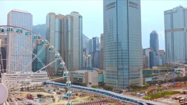 Aerial view Hong Kong Central — Stock Video