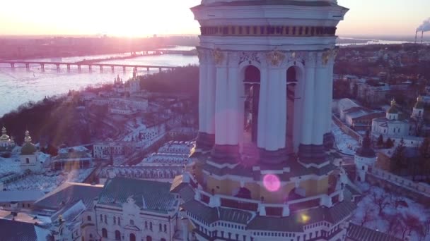 Kiev Pechersk Lavra (Kerstmis) — Stockvideo