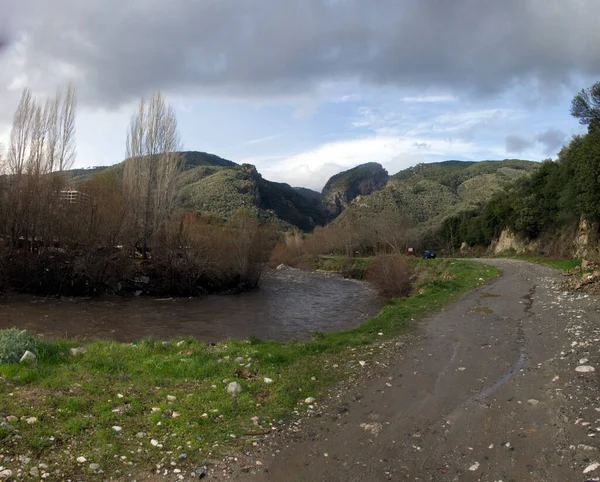 Fiume Grezzo Originario Delle Montagne Del Kazdag Diretto Verso Mar — Foto Stock