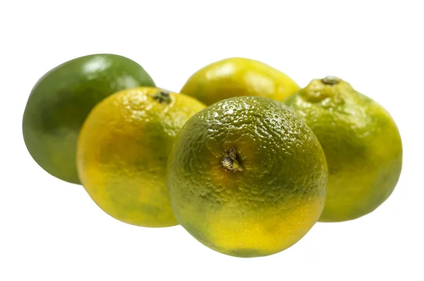 Mandarina verde y amarilla — Foto de Stock