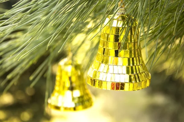 Christmas decoration bell close-up — Stock Photo, Image