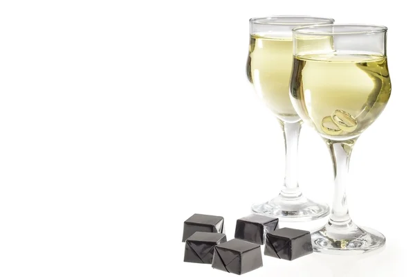 Champagne and Chocolate — Stock Photo, Image