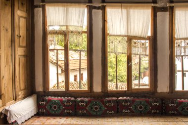 Turkish village house inside. clipart