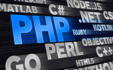 Ön tarafında PHP başlığı bulunan tüm programlama dilleri başlıkları