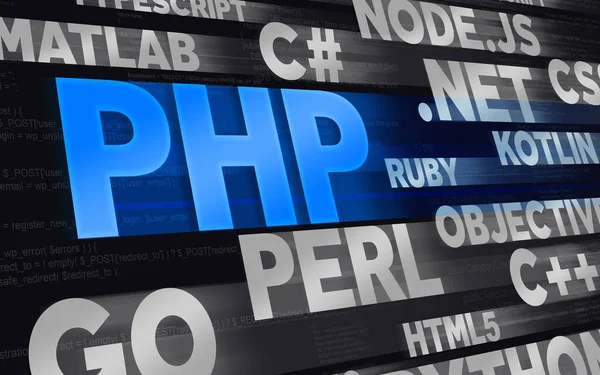 All programming languages titles with PHP title at the front