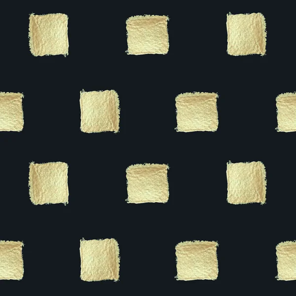 正方形の背景。黄金の塗料。シームレス パターン. — ストック写真