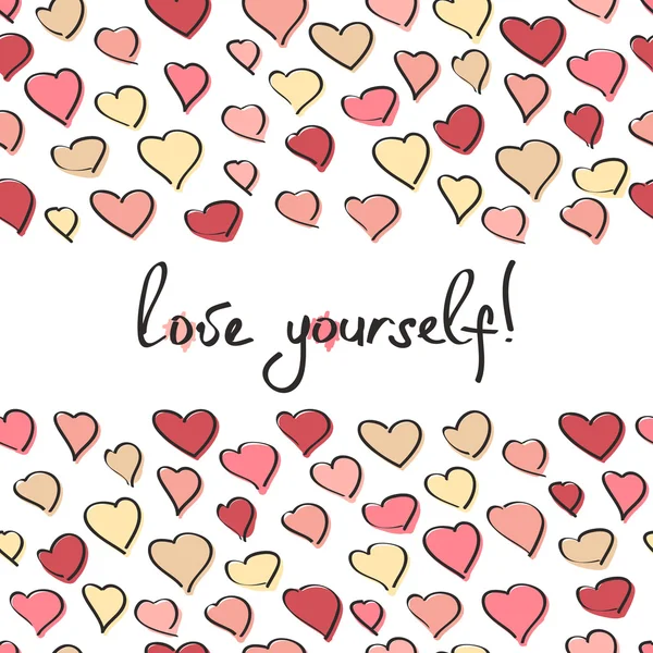 Love yourself! selfish card — Stock Vector