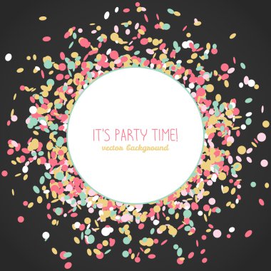 Parti zamanı! poster. Renkli çerçeve.