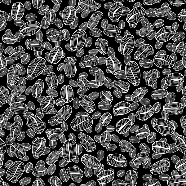 Illustration de grains de café dessinés à la main. — Image vectorielle