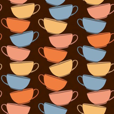 Çay fincan illüstrasyon el çekilmiş.