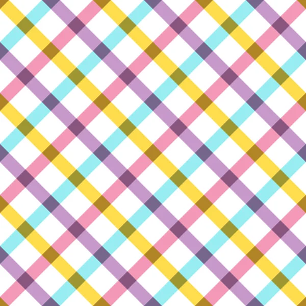 Colorful plaid fabric background — Stock Vector