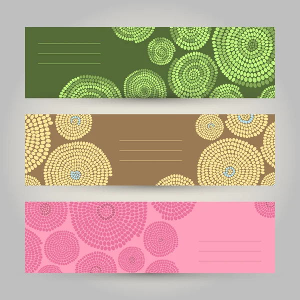 Conjunto de banners horizontales coloridos . — Vector de stock