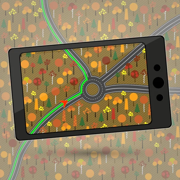 Dispositivo con módulo GPS . — Vector de stock