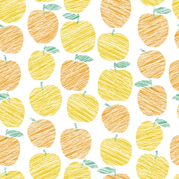 シームレスなリンゴのテクスチャ、無限果物背景です。抽象的な果物背景. — ストックベクタ