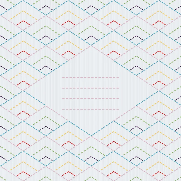 文本框架。Rhombs 传统日本刺绣点缀. — 图库矢量图片