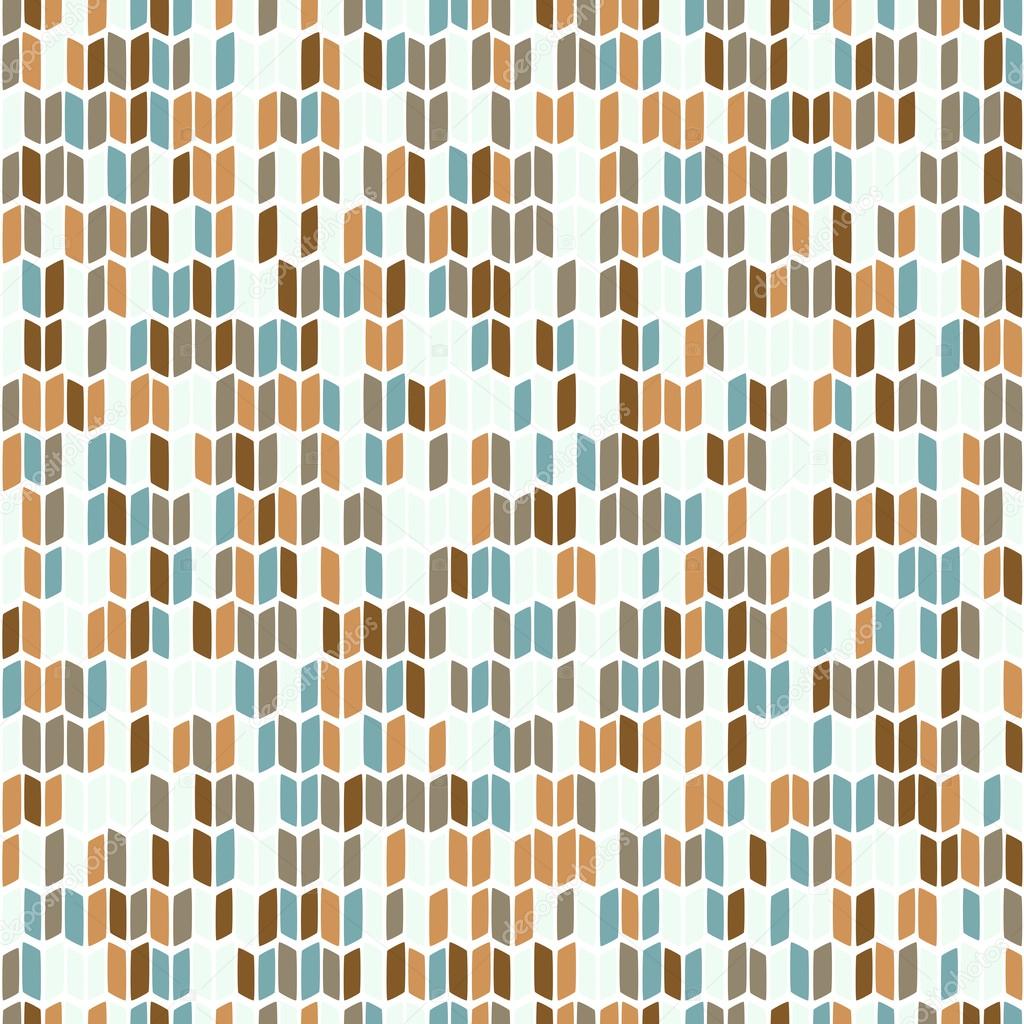 Abstract seamless pattern. Horizontal vector illustration. Brown blue colors.