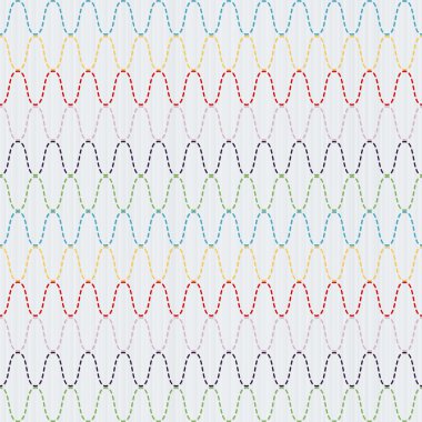 Geleneksel Japon nakışı süsleme. Dalgalı Sashiko. Vektör Seamless Modeli.
