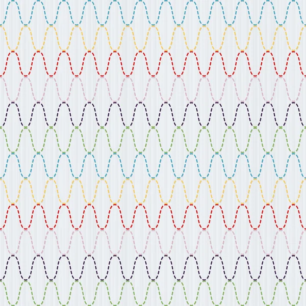 Traditionella japanska broderi prydnad. Vågig Sashiko. Vector Seamless mönster. — Stock vektor