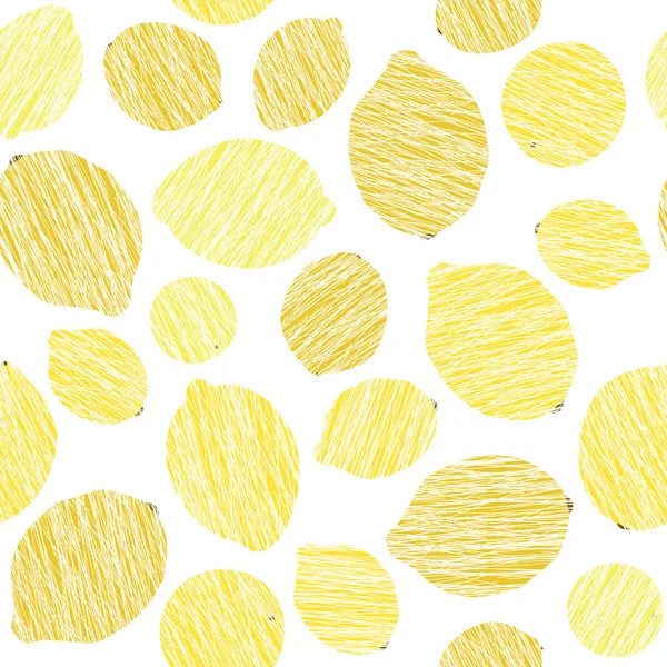 Bezešvé citrony žluté pozadí. — Stockový vektor