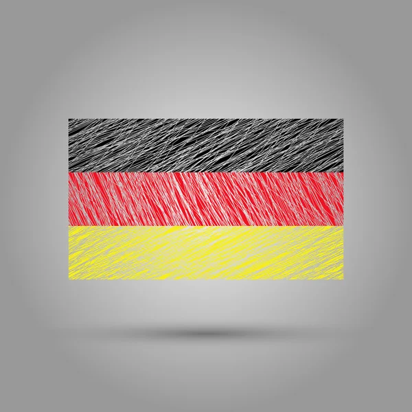 Bandera de Alemania. Efecto grunge ligero . — Vector de stock