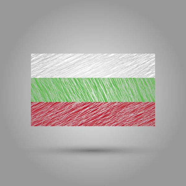 ブルガリアの旗。光グランジ効果. — ストックベクタ