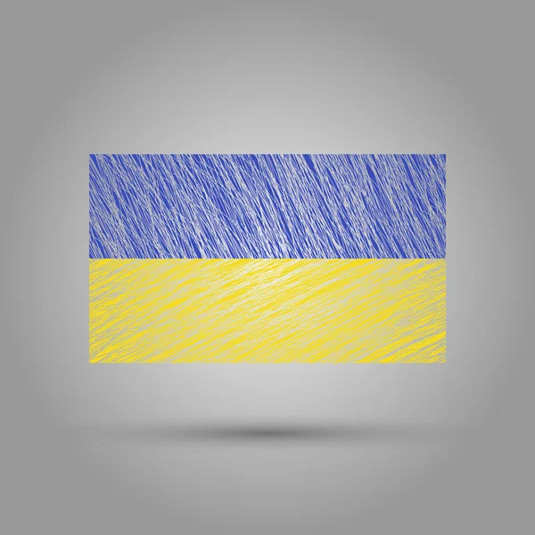 Flag of Ukraine. Light grunge effect. — Stock Vector