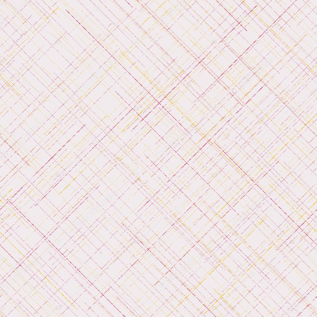 Grunge seamless pattern. Plaid Fabric texture. Random lines. Del