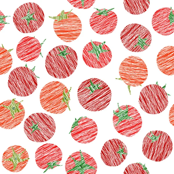 Textura de tomate sin fin, fondo vegetal sin costuras. Abstracto — Vector de stock