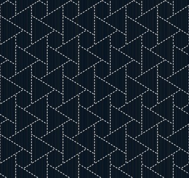 Geleneksel Japon nakış. Sashiko. Seamless modeli. 