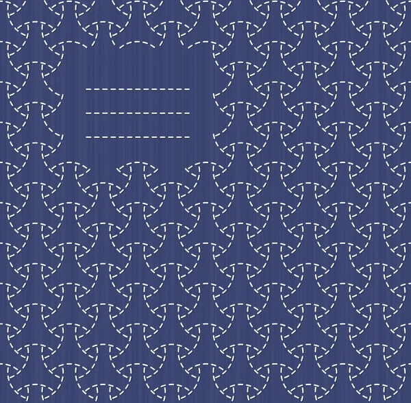 Modèle de sashiko géométrique avec espace de copie pour le texte . — Image vectorielle