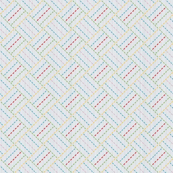 Gamla japanska quiltning. Sashiko. Seamless mönster. — Stock vektor