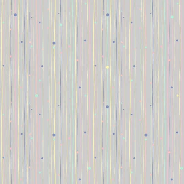 Abstrakt bakgrund. Vågiga linjer och cirklar. Seamless mönster. — Stock vektor