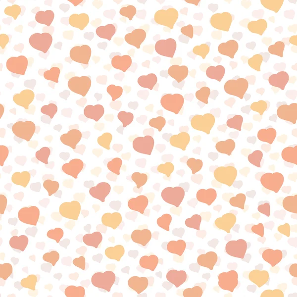 Fondo con corazones. Patrón sin costuras. Textura tierna de color — Vector de stock