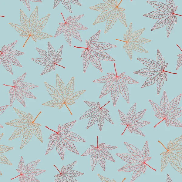 Fall background with maple leaves. Seamless pattern. — Stock Vector