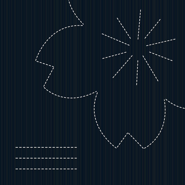 Japanese quilting. Sashiko card. Sakura flower.