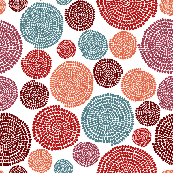 Stylized texture with arcs and circles. Seamless. — Stock Vector