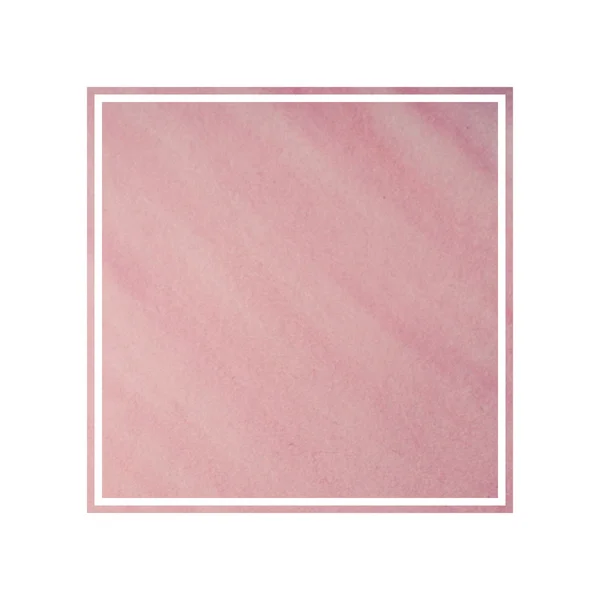 Rózsaszín akvarell díszítőelemet. Szövegkeret. — Stock Fotó