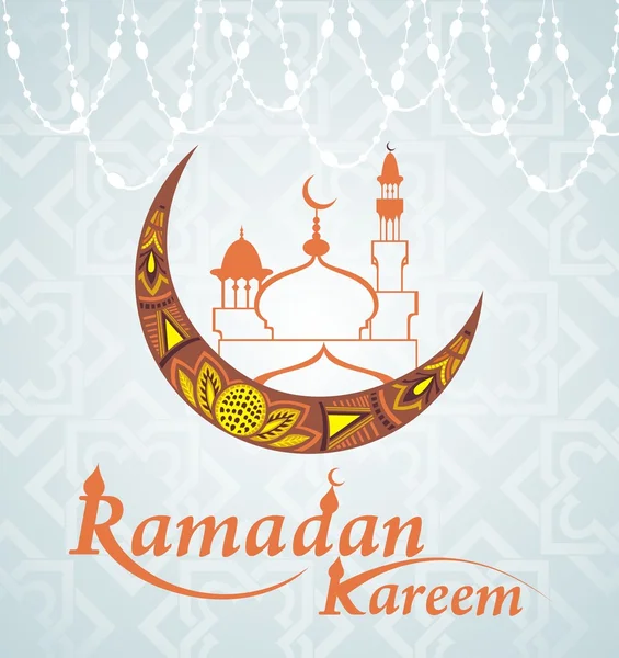 Karta Ramadan kareem — Stockový vektor